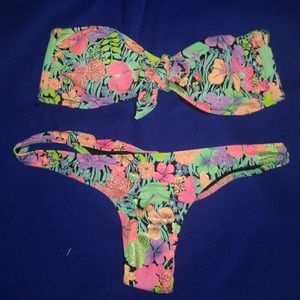 Victoria Secret Bandeau Swim Top and Cheeky Bottom